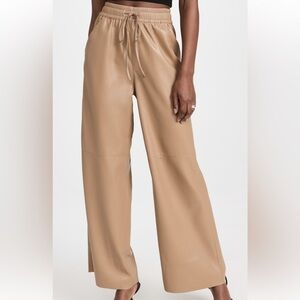 Good American leather wide leg pant size M